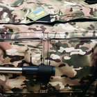 Баул-сумка 120л армійська Cordura мультикам з кріпленням для каремату та саперної лопати. - зображення 9