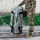 Баул-сумка військова, армійський баул Оксфорд піксель з клапаном 120 л тактичний баул, тактичний баул-рюкзак - зображення 5