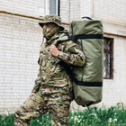 Сумка баул военная, баул армейский Оксфорд олива 100 л тактический баул, тактический баул-рюкзак - изображение 6