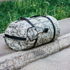 Баул-сумка 120л армійська Оксфорд піксель з кріпленням для каремату та саперної лопати. - зображення 8
