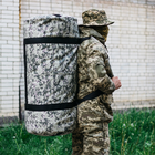 Баул-сумка військова, баул армійський Оксфорд піксель 120 л тактичний баул, тактичний баул-рюкзак - зображення 2