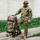 Баул-сумка військова, баул армійський Cordura мультикам 120 л тактичний баул, тактичний баул-рюкзак - зображення 4