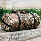 Баул-сумка военная, баул армейский Cordura мультикам 120 л тактический баул, тактический баул-рюкзак - изображение 8