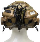 Навушники Earmor M32X MARK3-CT активні, тактичні, шумоподавлюючі, захисні з адаптерами Койот (M32XMARK3-CT) - зображення 3