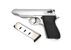 Стартовий пістолет SUR 2608 Matte Chrome + Патрони 25шт + ДОП магазин. - зображення 3