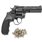 Револьвер под патрон Флобера Stalker 4.5" zinc чёрная рукоять - изображение 1