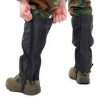Гамаши тактические защитные для военных 8664 (бахилы гетры армейские) черные от дождя и грязи размер регулируемый (универсальный) - изображение 2