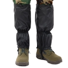 Гамаші тактичні захисні для військових 8664 (бахили гетри армійські) чорні від дощу та бруду розмір регульований (універсальний) - зображення 7