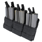 Подсумок двойний для AR магазинов карабина молле Condor Triple Stacker M4 Mag Pouch MA44 Чорний