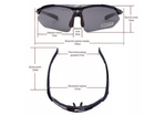 Захисні тактичні.спортивні окуляри з поляризацією RockBros чорні .5 комплектів лінз - зображення 2