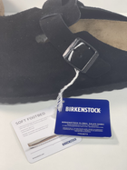 Замшеві чоловічі сабо/клогі Birkenstock Boston  Soft Footbed 44 чорні - зображення 4
