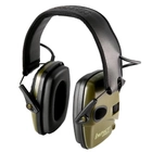 Навушники активні хакі Impact Sport з чохлом навушники стрілецькі шумоподавляючі захисні під кріплення - зображення 3