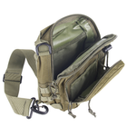 Тактическая сумка через плечо с системой молле Hawk олива - изображение 2