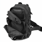 Тактична сумка через плече рюкзак однолямковий тактичний Hawk 17л чорний - зображення 4
