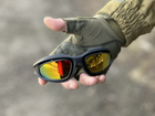 Тактичні окуляри Tactic захисні армійські окуляри зі змінними лінзами колір оправи чорний (Daisy C5) - зображення 4