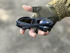 Тактические очки Tactic защитные армейские очки со сменными линзами цвет оправы черный (Daisy C5) - изображение 6