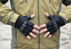 Тактические безпалые перчатки Tactic армейские перчатки с защитой костяшек размер XL цвет Черный (oakley-black-xl) - изображение 3