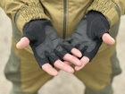 Тактические безпалые перчатки Tactic армейские перчатки с защитой костяшек размер М цвет Черный (oakley-black-m) - изображение 6