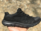 Тактичні літні кросівки сітка колір чорний 38 - изображение 1