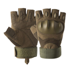 Військові рукавички з відритими пальцями Оливковий (Kali) - зображення 2