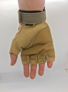 Військові штурмові рукавички без пальців Пісочний L (Kali) - зображення 4