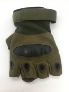 Військові штурмові рукавички без пальців Оливка - XL (Kali) - зображення 9