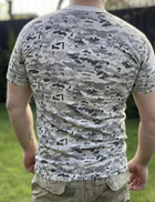 Мужская тактическая футболка армейская хлопковая для ВСУ с коротким рукавом Пиксель M - изображение 5