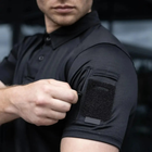 Чоловічі футболки поло з коротким рукавом для військових тактичні Чорний XL - зображення 5