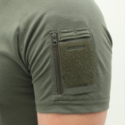 Мужская тактическая футболка с коротким рукавом для военных с липучками на рукавах Оливковый L - изображение 3