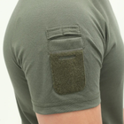 Мужская тактическая футболка с коротким рукавом для военных с липучками на рукавах Оливковый M - изображение 4