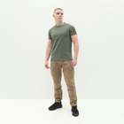 Чоловіча футболка з коротким рукавом для військових з липучками на рукавах Оливковий XL - зображення 3