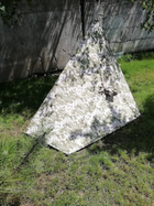Дождевик мембранный с велкро панелями, плащ палатка пончо тент военный ВСУ, накидка от дождя Пиксель, Размер L, Рост 178 – 190 см - изображение 5