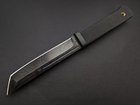 Нож нескладной Тактический Танто Черный с Прорезиненной рукояткой - изображение 4