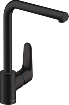 Смеситель-кран кухонный HANSGROHE Focus 280 Matt Black черный матовый 31817670
