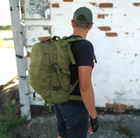 Рюкзак тактический военный штурмовой A01 40 л оливковый - изображение 4