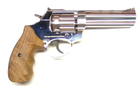 Револьвер под патрон Флобера Ekol Viper 4,5" (хром / бук) chrome - изображение 2