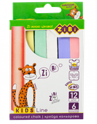 Крейда кольорова квадратна 12 шт, картонна коробка, KIDS Line ZB.6703-99