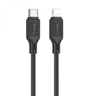 Кабель HOCO X90 Cool silicone PD charging data cable for iP Black (6931474788382)