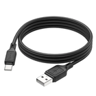 Кабель силіконовий для заряджання та передачі даних USB Type-A - USB Type-C 1 м HOCO X90 Cool 3A Чорний