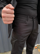 Тактические теплые штаны Softshell Черный XL (Kali) - изображение 3