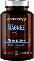 Магній з вітаміном B6 Essensey Magnez + B6 90 капсул (5902114043117) - зображення 1