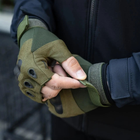 Штурмовые тактические безпалые перчатки с защитой L (Обхват ладони: 22-23 см) - изображение 3