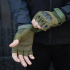 Штурмовые тактические безпалые перчатки с защитой L (Обхват ладони: 22-23 см) - изображение 4