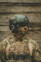 Наушники тактичні активні з мікрофоном Earmor на шолом Earmor M32H MOD3 Helmet Version | Ranger Green - зображення 4