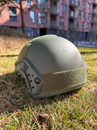 Каска шолом тактичний захист FAST NIJ IIIA балістичний шолом кевларовий Ranger Green - зображення 4