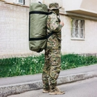 Сумка-баул-рюкзак, баул армейский Оксфорд 100 л тактический баул, олива - зображення 2