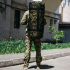 Сумка-баул-рюкзак, армійський баул Оксфорд камуфляж 120 л тактичний баул, тактичний баул-рюкзак - зображення 3