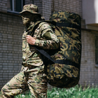 Сумка-баул-рюкзак, армійський баул Оксфорд камуфляж 120 л тактичний баул, тактичний баул-рюкзак - зображення 4