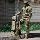 Баул-сумка військова, Оксфорд баул армійський 100 л тактичний баул, тактичний баул-рюкзак, койот - зображення 1