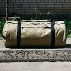 Баул-сумка військова, Оксфорд баул армійський 120 л тактичний баул, тактичний баул-рюкзак, койотм із клапаном. - зображення 6